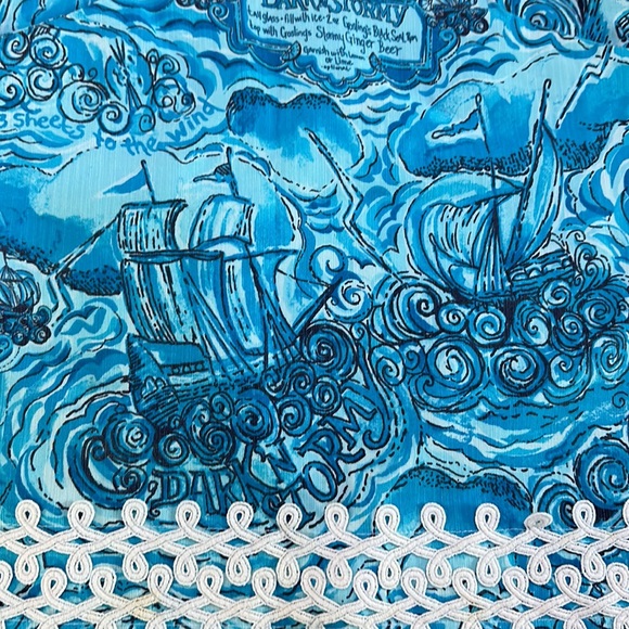 🦄 Rare Htf Holy Grail Lilly Pulitzer Goslings’s Dark N Stormy Roslyn Skirt 6 - Picture 7 of 11